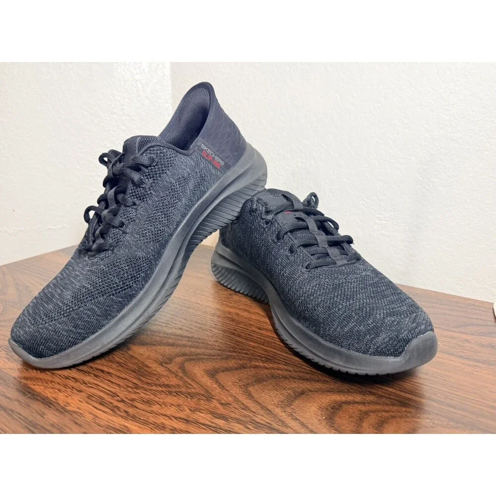 Skechers Men’s Size 9W Ultra Flex 3.0 New Arc Slip Ins Black Athletic Shoes